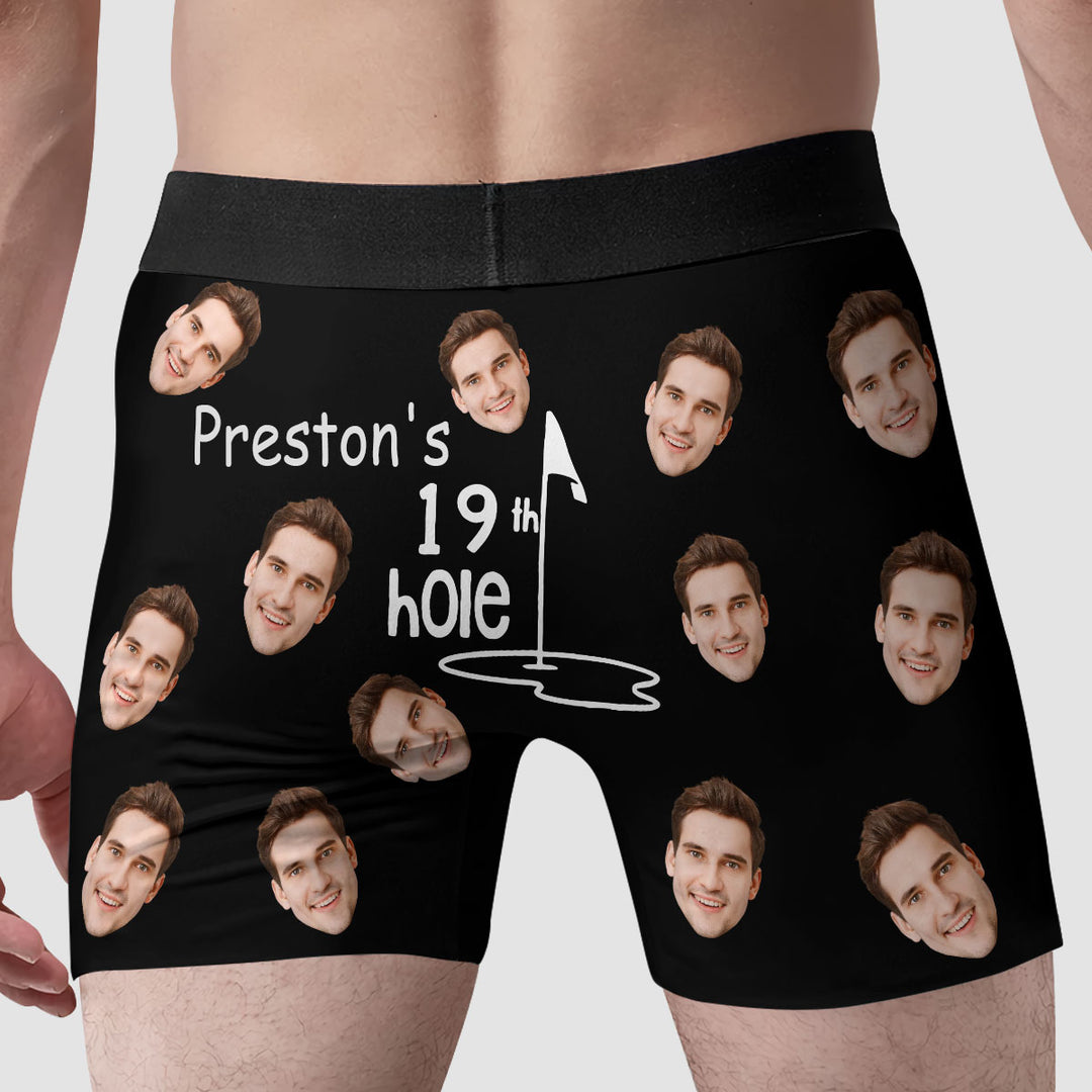 Your 19th Hole - Personalized Custom Men's Boxer Briefs - Gift For Couple, Boyfriend, Husband