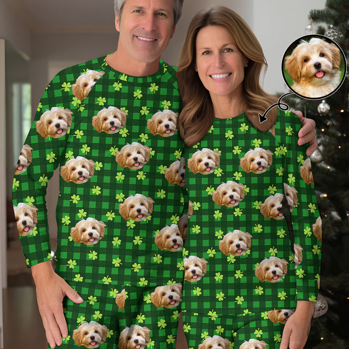 St Patrick Day Pet - Personalized Custom Raglan Pajama Set - Gift For Dog Lover, Dog Mom, Dog Dad, Dog Owner