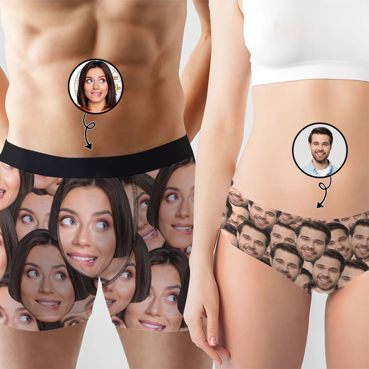 Property Of Us - Personalized Custom Couple Matching Briefs - Gift For Couple, Boyfriend, Girlfriend, Wife, Husband