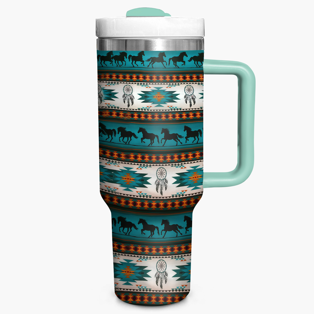 Native Horse - Tumbler With Handle - Gift For Horse Lovers - NCU0TT001
