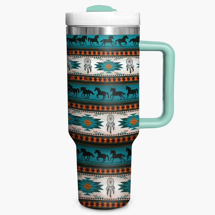 Native Horse - Tumbler With Handle - Gift For Horse Lovers - NCU0TT001