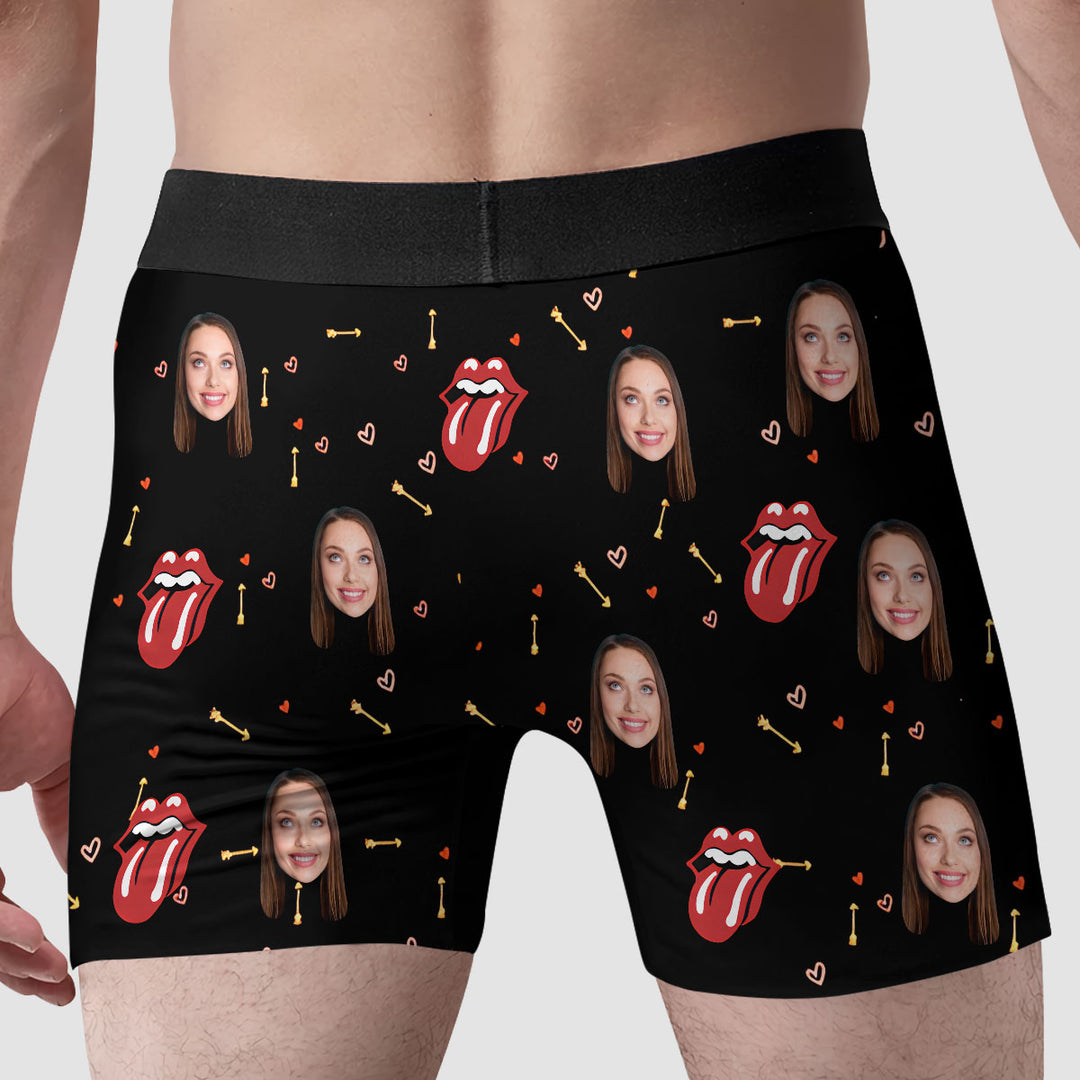 I Licked It So It's Mine Custom Photo - Personalized Custom Men's Boxer Briefs - Gift For Couple, Boyfriend, Husband