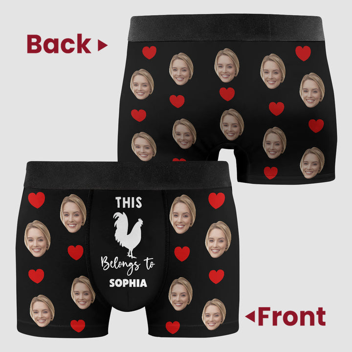 This Belongs To Me - Personalized Custom Men's Boxer Briefs - Gift For Couple, Boyfriend, Husband