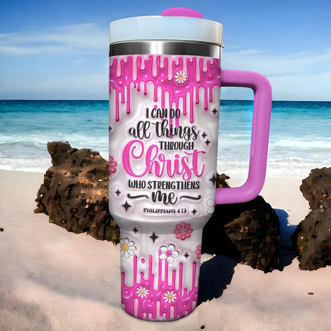 I Can Do All Things Through Christ - Tumbler with Handle - NCU0TL011