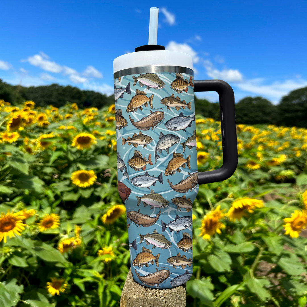 Vibrant Fishing - Tumbler With Handle - NCU0DK006