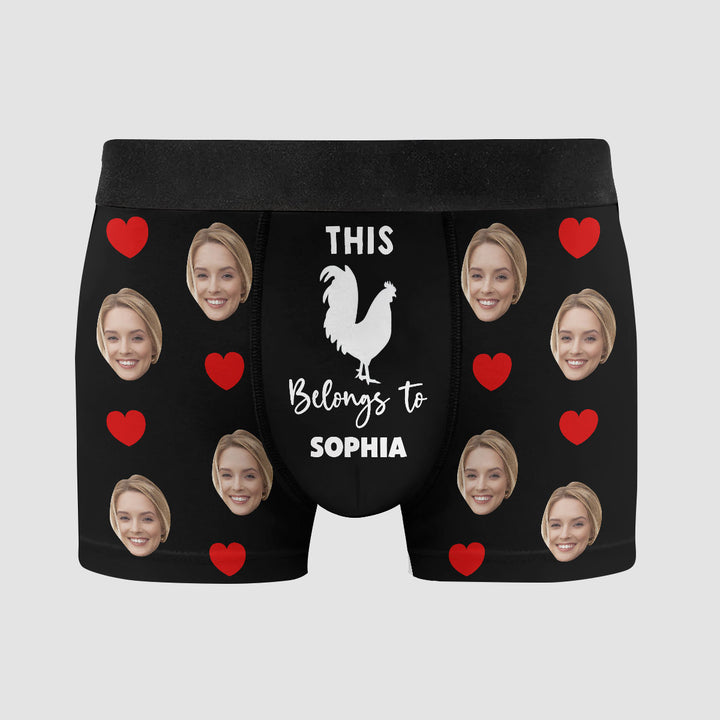 This Belongs To Me - Personalized Custom Men's Boxer Briefs - Gift For Couple, Boyfriend, Husband