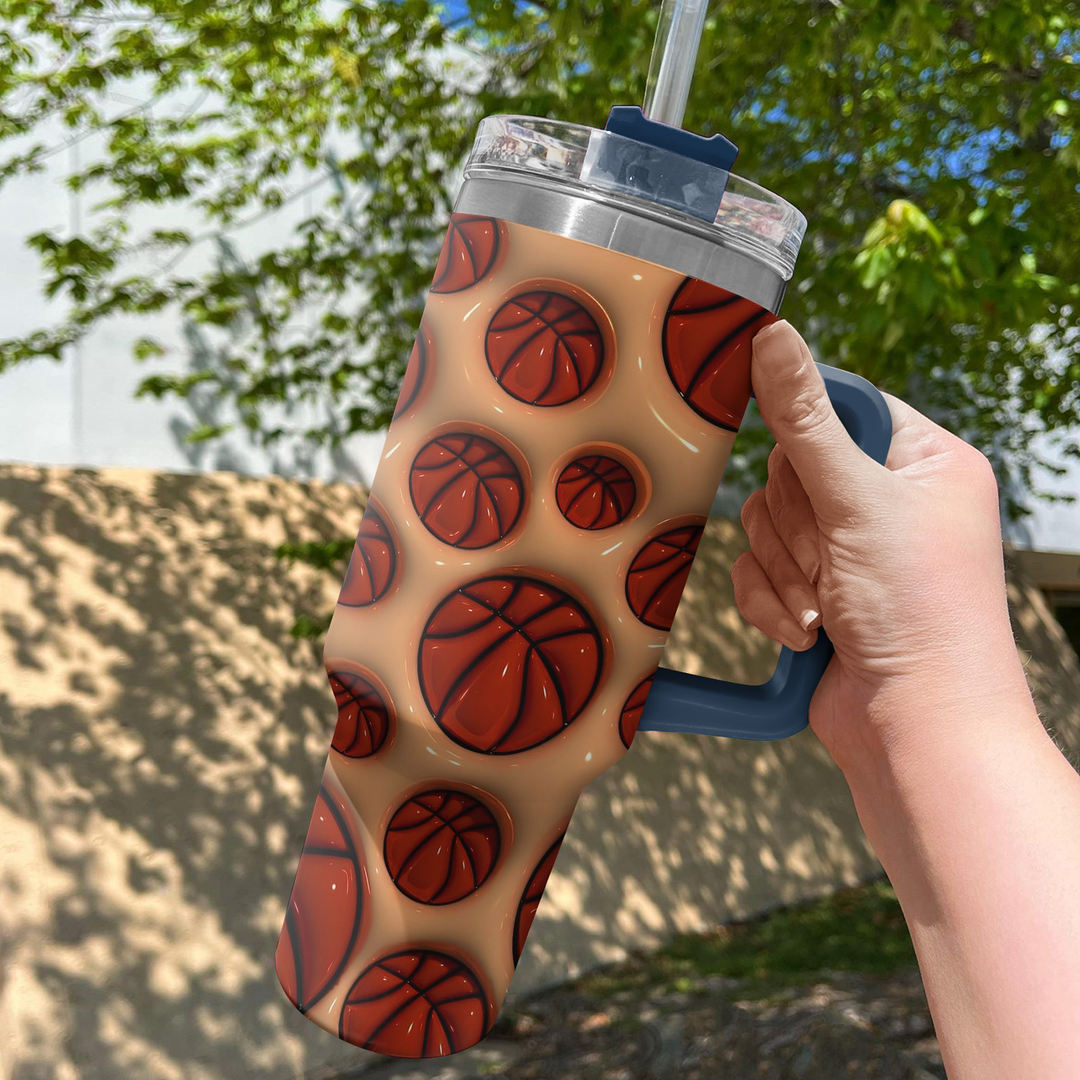 Puffy Basketball - Tumbler With Handle - NCU0DK004
