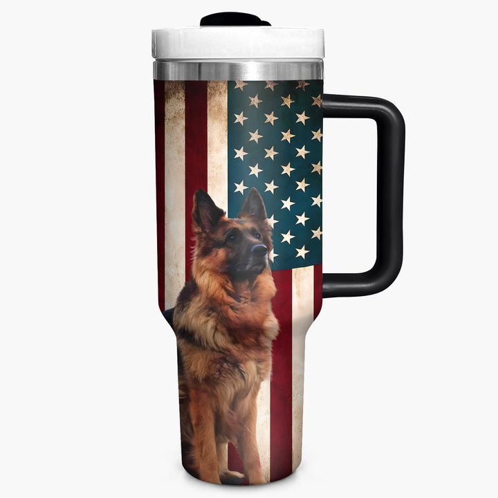 American Shepherd - Tumbler With Handle - Gift For German Shepherd Lovers - NCU0DV001