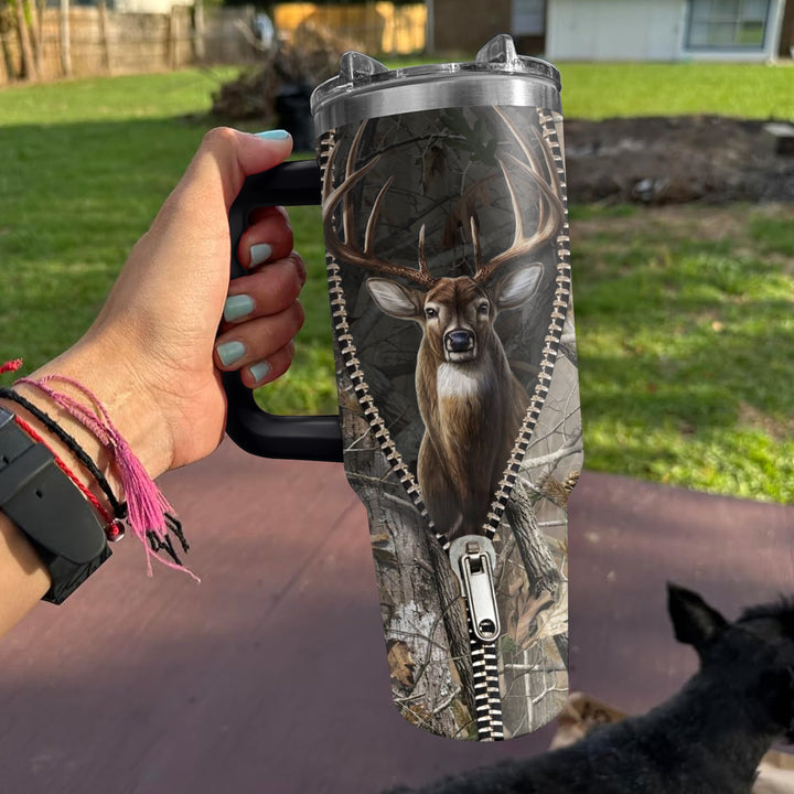 Live Laugh Love If That Doesn't Work Load Aim Fire - Tumbler With Handle - Gift For Hunting Lovers - NCU0DV003