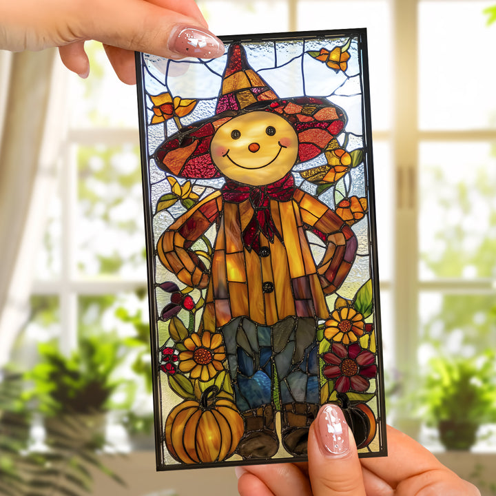 Autumn Sunset Scarecrow - Window Hanging Suncatcher NCU0PD104
