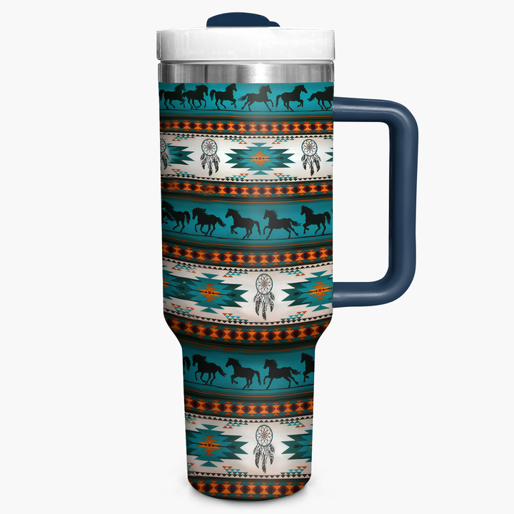 Native Horse - Tumbler With Handle - Gift For Horse Lovers - NCU0TT001