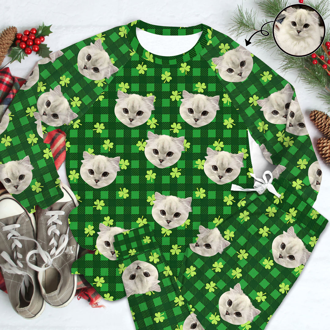 St Patrick Day Pet - Personalized Custom Raglan Pajama Set - Gift For Dog Lover, Dog Mom, Dog Dad, Dog Owner