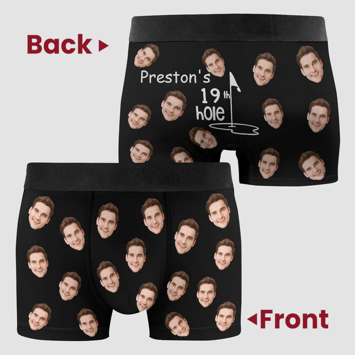 Your 19th Hole - Personalized Custom Men's Boxer Briefs - Gift For Couple, Boyfriend, Husband