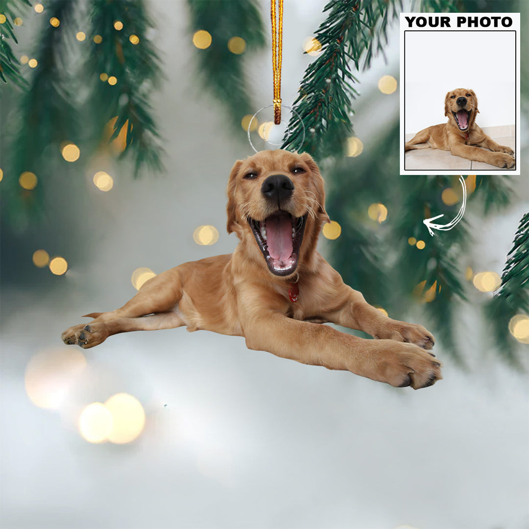 Pawsome Moments - Personalized Photo Mica Ornament - Christmas Gift For Dog Lovers, Dog Mom, Dog Dad