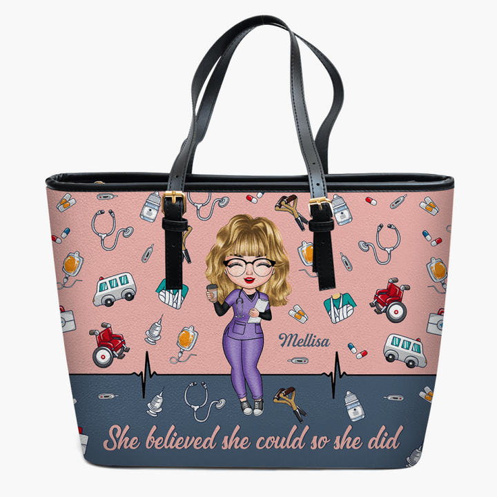 Personalized Leather Bucket Bag - Birthday, Nurses' Day Gift For Nurse - It's A Beautiful Day To Save Lives ARND018