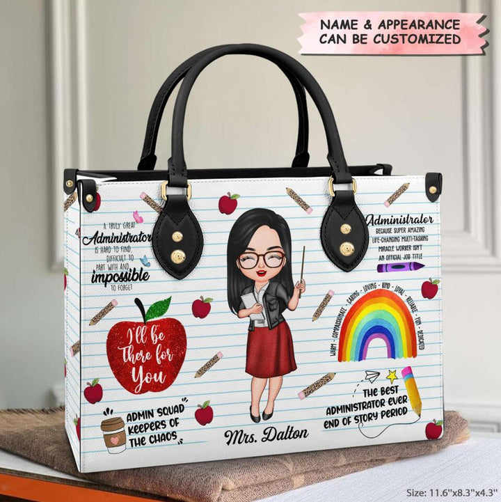 Personalized Leather Bag - Gift For School Administrator - The Best Administrator Ever