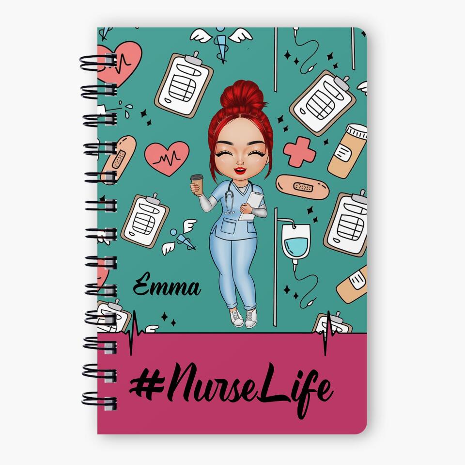 Personalized Spiral Journal - Gift For Nurse - Nurselife