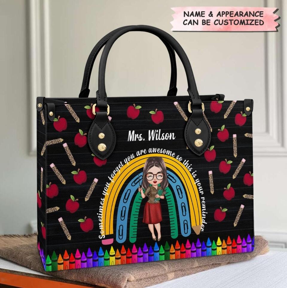 Personalized Leather Bag - Gift For Teacher - Being A Teacher