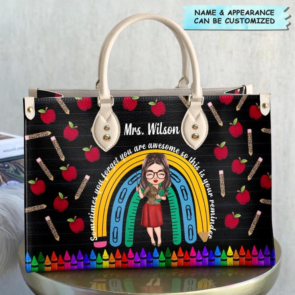 Personalized Leather Bag - Gift For Teacher - Being A Teacher