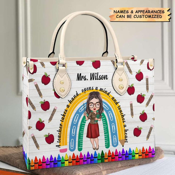 Personalized Leather Bag - Gift For Teacher - Being A Teacher