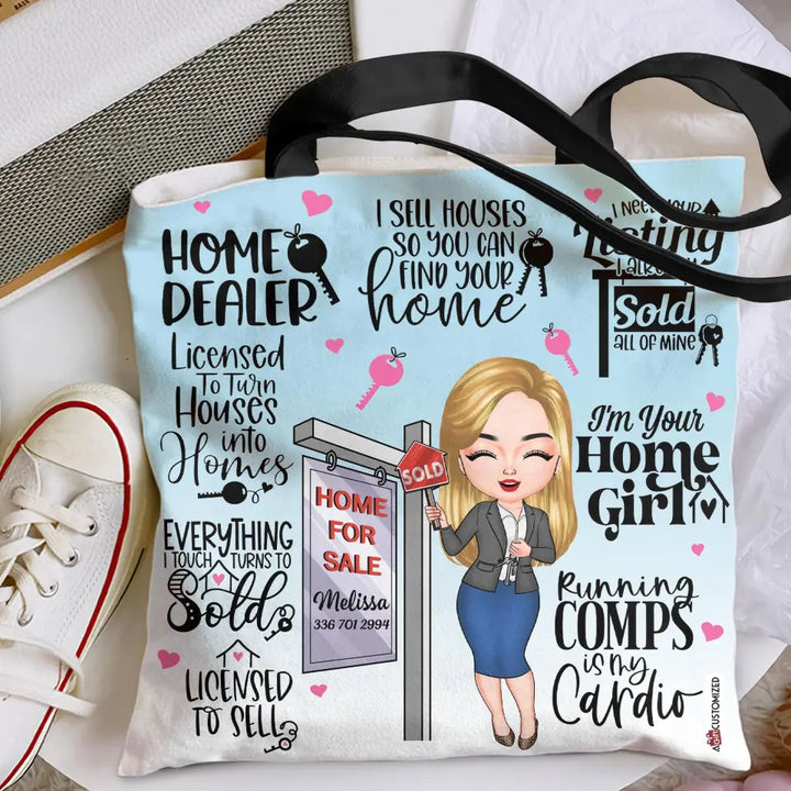 Personalized Tote Bag - Gift For RE - Everything I Touch Turns To Sold