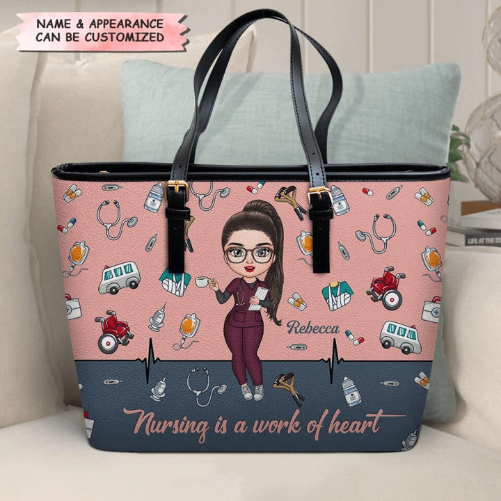 Personalized Leather Bucket Bag - Birthday, Nurses' Day Gift For Nurse - It's A Beautiful Day To Save Lives ARND018
