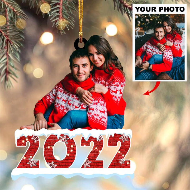 Personalized Photo Mica Ornament - Gift For Family Member - Merry Christmas 2022 ARND005 AGCHD001