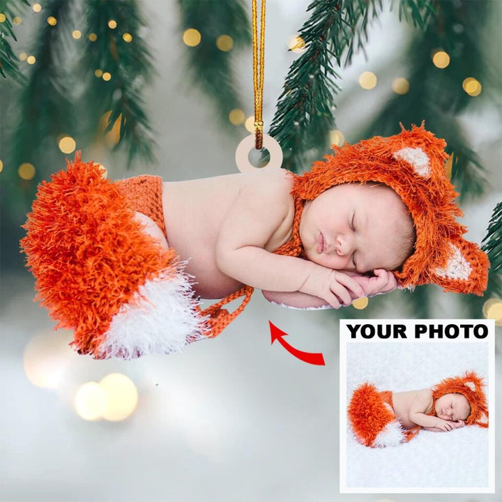 Personalized Photo Mica Ornament - Gift For Baby - Baby First Christmas ARND0014