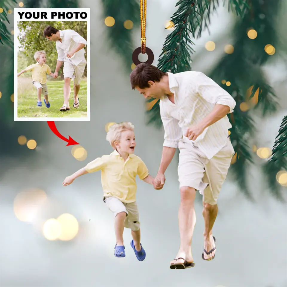 Personalized Photo Mica Ornament - Gift For Family - Our Family ARND036
