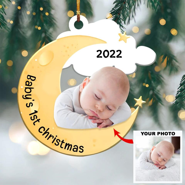 Personalized Photo Mica Ornament - Gift For Baby - Baby First Christmas ARND036 AGCVL001
