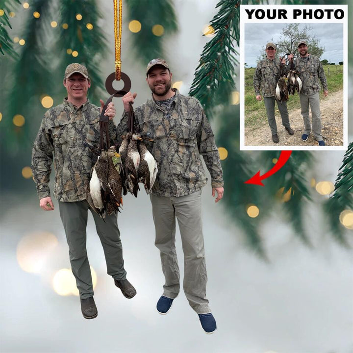 Personalized Photo Mica Ornament - Gift For Hunting Lover - Custom Hunting Duck Photo ARND037
