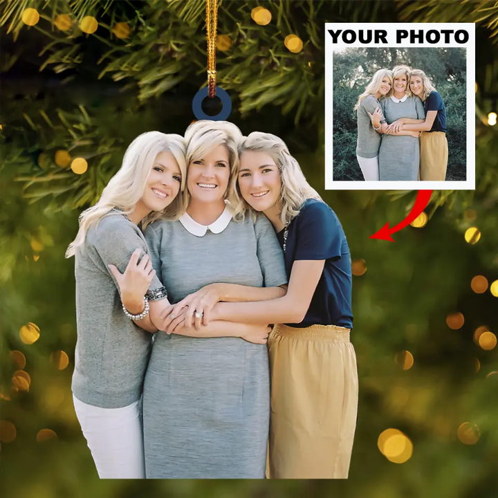 Personalized Photo Mica Ornament - Gift For Mom - We Love You ARND005