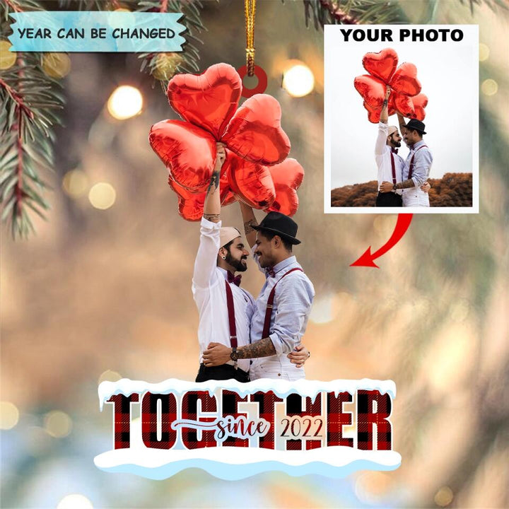 Personalized Photo Mica Ornament - Gift For Couple - Together Since ARND037 AGCTD003
