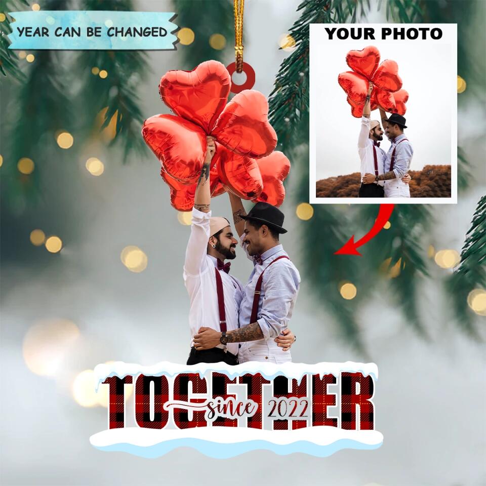 Personalized Photo Mica Ornament - Gift For Couple - Together Since ARND037 AGCTD003