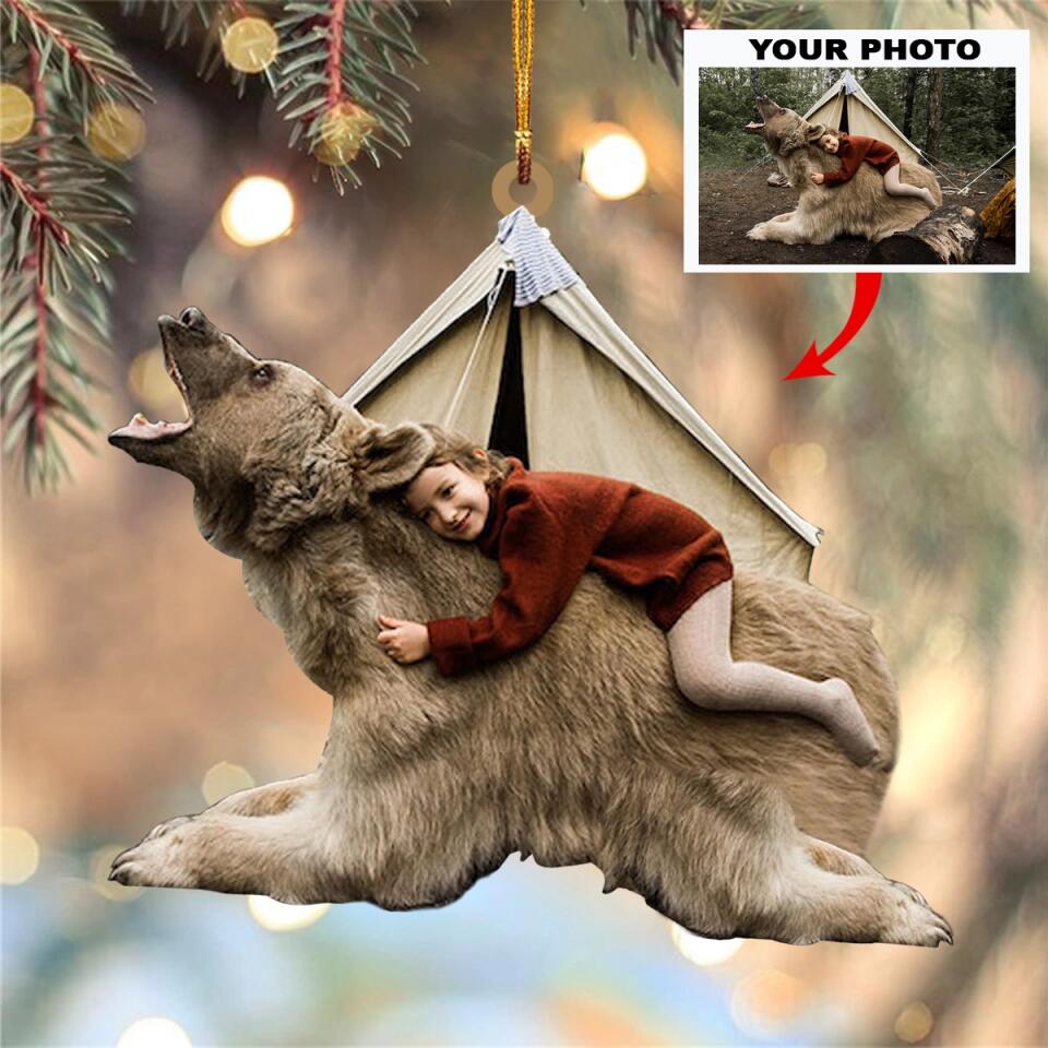 Personalized Photo Mica Ornament - Gift For Camping Lover - Welcome To Our Campsite ARND036