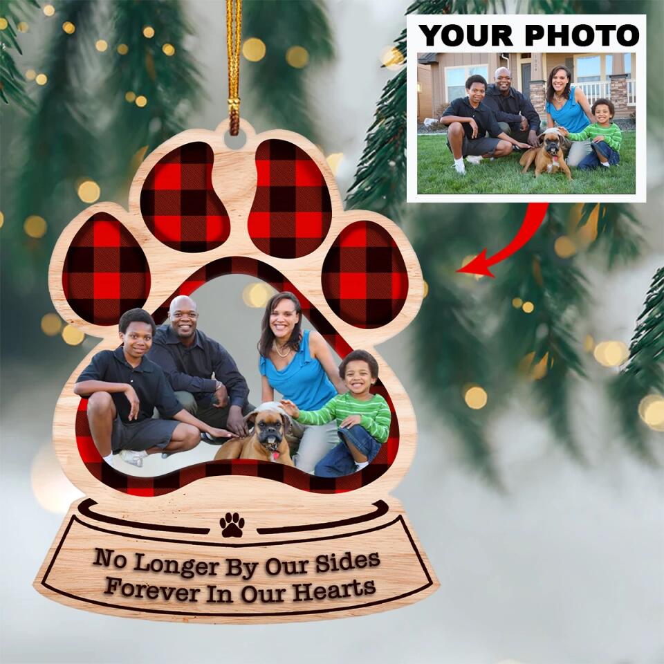 Personalized Photo Mica Ornament - Gift For Dog Lover - No Longer By Our Side ARND0014 AGCPD006