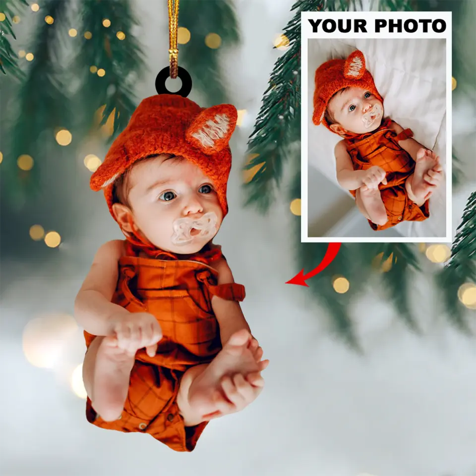 Personalized Photo Mica Ornament - Customized Your Photo Ornament V10 ARND005