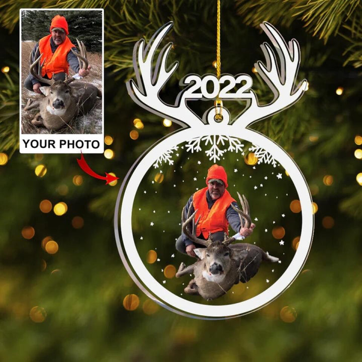 Personalized Photo Mica Ornament - Gift For Hunting Lover - Love Being A Hunter ARND0014 AGCPD014