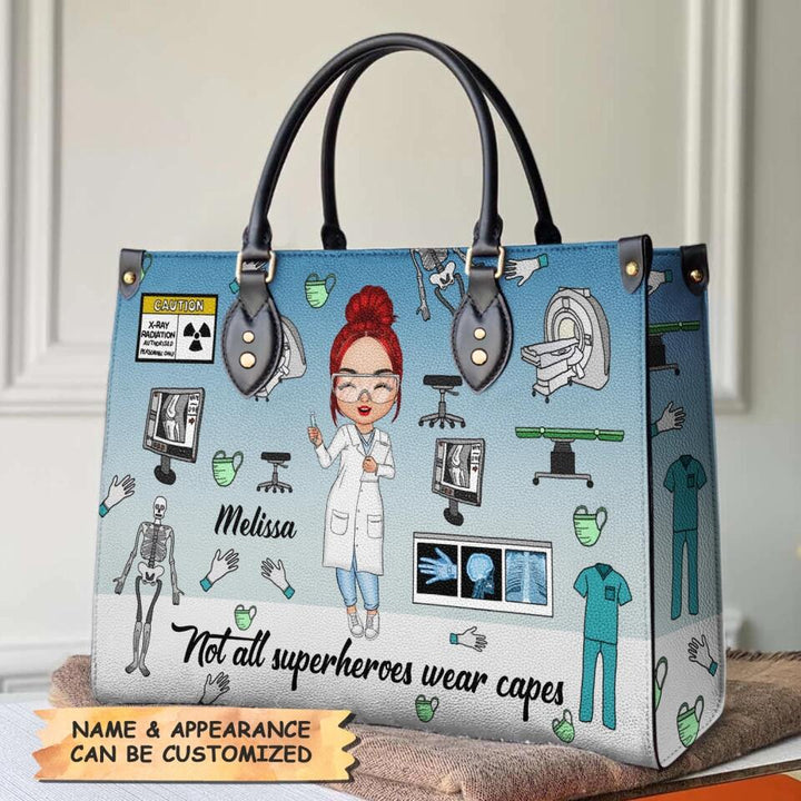 Personalized Leather Bag - Gift For Radiologist - Living Her Best Life ARND005