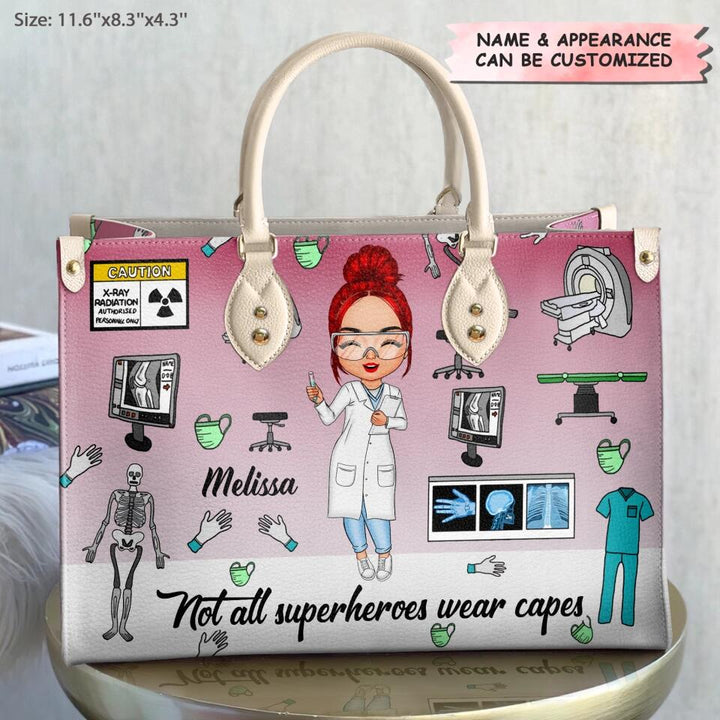 Personalized Leather Bag - Gift For Radiologist - Living Her Best Life ARND005