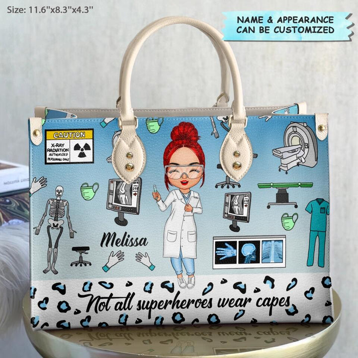 Personalized Leather Bag - Gift For Radiologist - Living Her Best Life ARND005