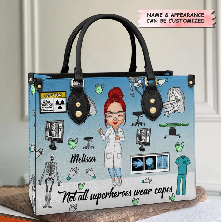 Personalized Leather Bag - Gift For Radiologist - Living Her Best Life ARND005
