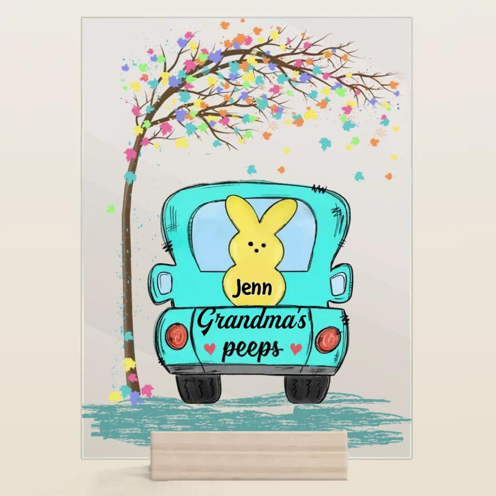 Grandma Peeps Easter - Personalized Acrylic Plaque - Easter Gift For Grandma