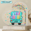 Grandma&#39;s Peeps Truck - Personalized Heart-shaped Acrylic Plaque - Easter Gift For Grandma, Mom