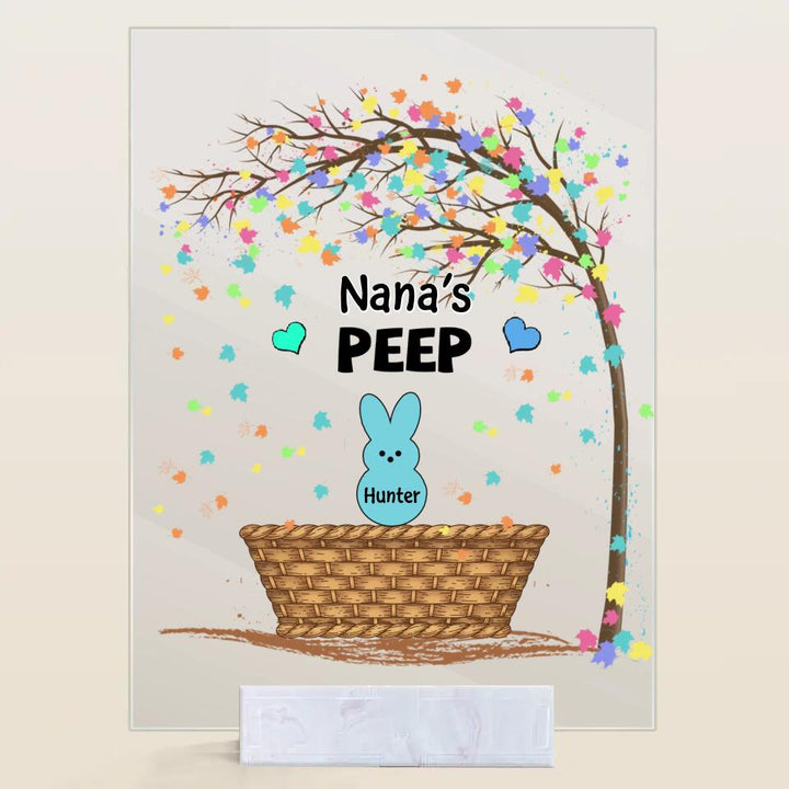 Grandma's Peeps - Personalized Acrylic Plaque - Easter Gift For Grandma, Mom