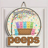 Grandma&#39;s Peeps - Personalized Door Sign - Easter Gift For Mom &amp; Grandma