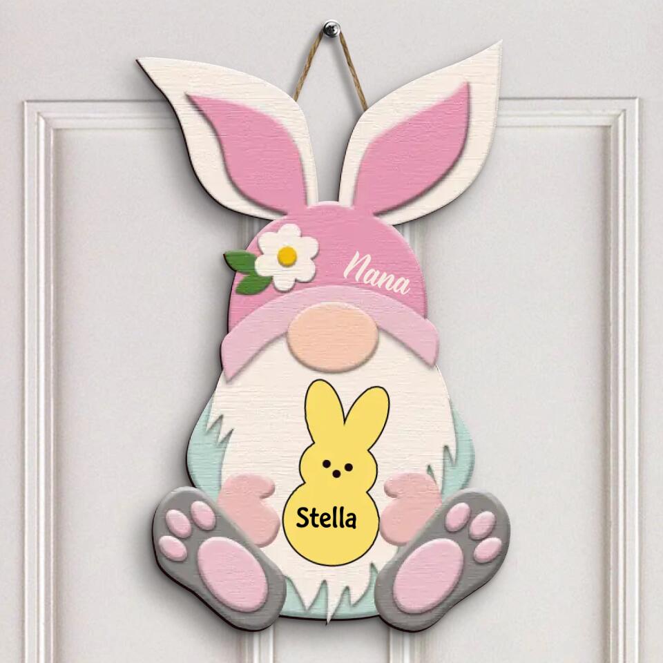 Grandma's Peeps - Personalized Door Sign - Easter Gift For Grandma