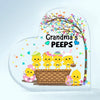 Grandma&#39;s Chicks - Personalized Heart-shaped Acrylic Plaque - Easter Gift For Grandma