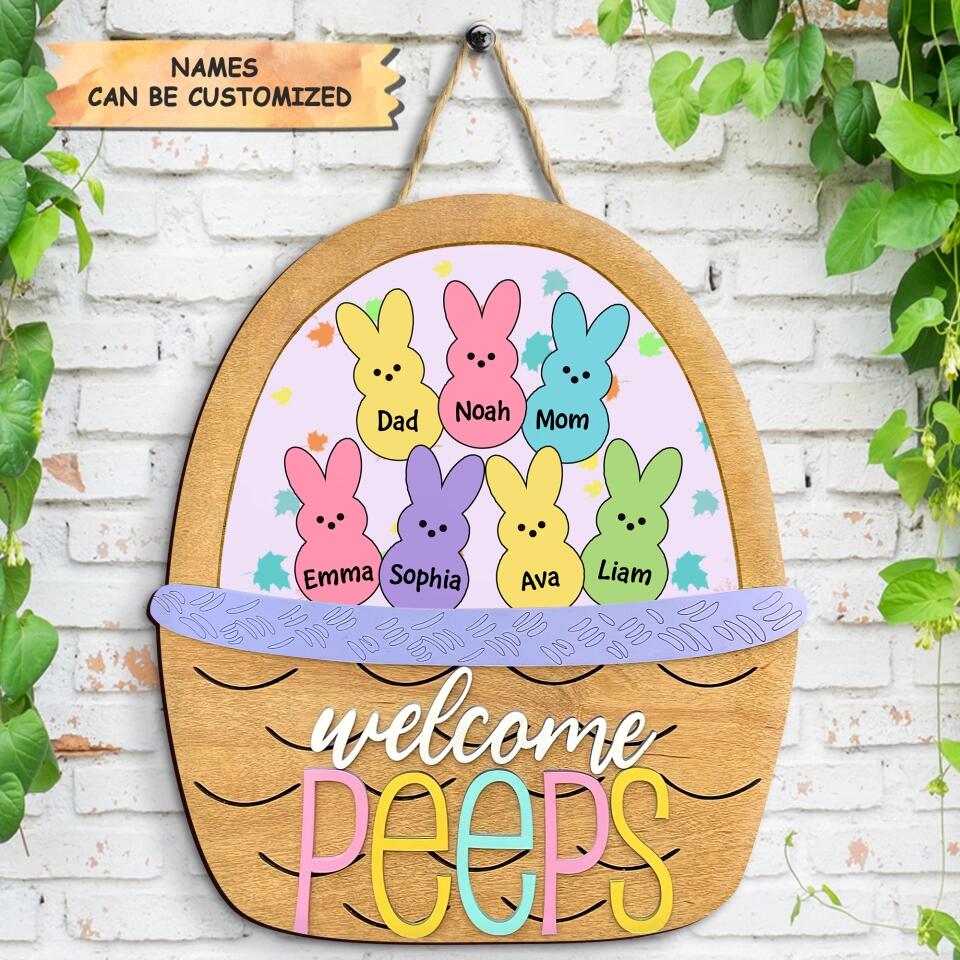 Welcome To Our Home Easter - Personalized Door Sign - Easter Gift For Family Member