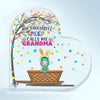 Grandma Favorite Peeps - Personalized Heart-shaped Acrylic Plaque - Easter Gift For Grandma